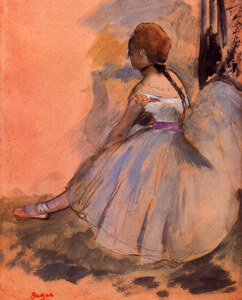 Sitting dancer with extended left leg